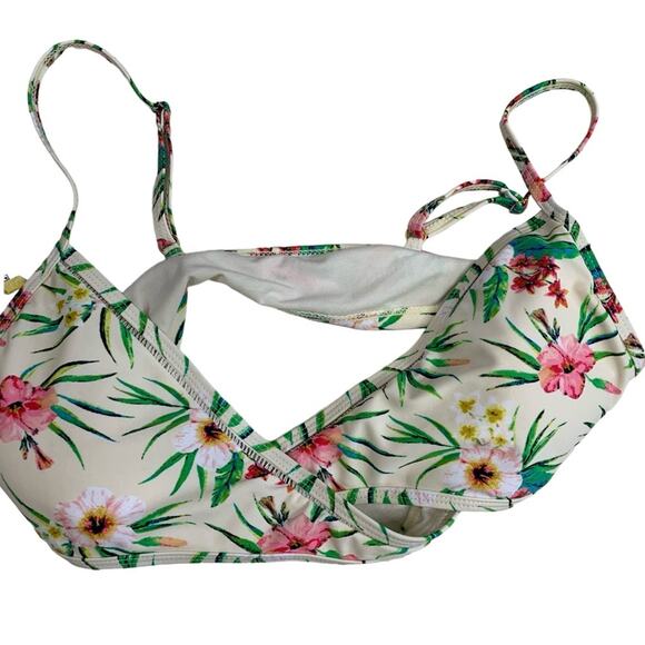 Betty Jade Women's Bikini Underwire Padded Tropical Large Top Medium Bottom NEW - Picture 2 of 6